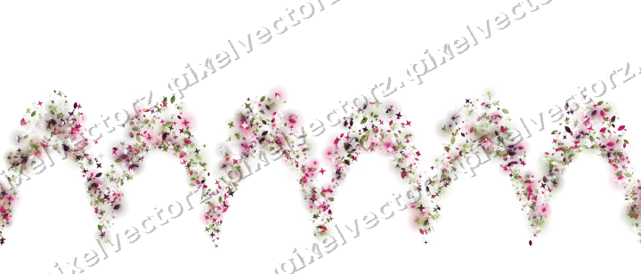 Seamless glitter garland in lime and pink on a transparent background