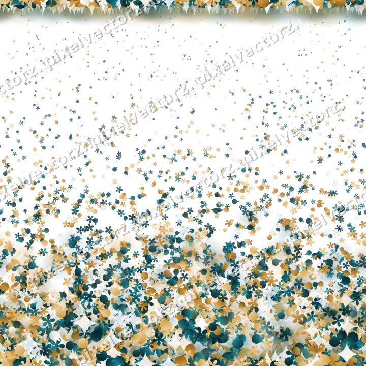 Seamless rising glitter in amber on a transparent background