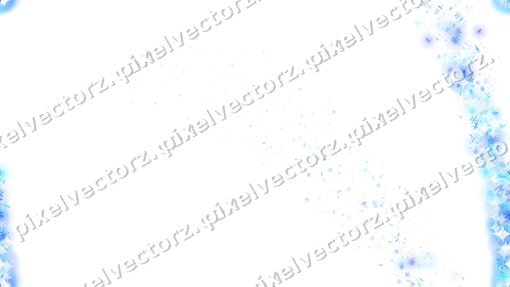 Seamless star trail in cyan and blue on a transparent background
