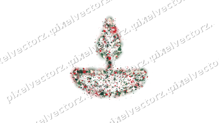 Seamless glitter diya lamp in dark green on a transparent background