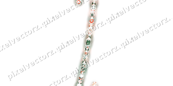 Seamless glitter arc of rings on a transparent background