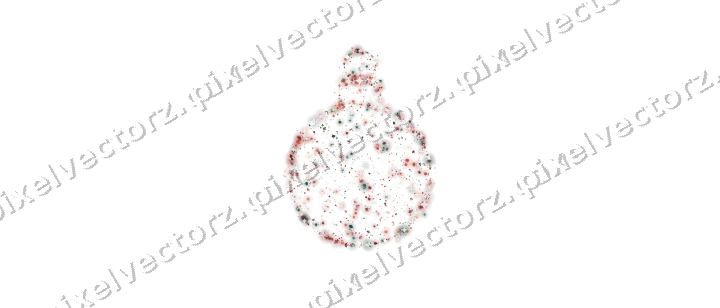 Seamless glitter bauble in dark red on a transparent background