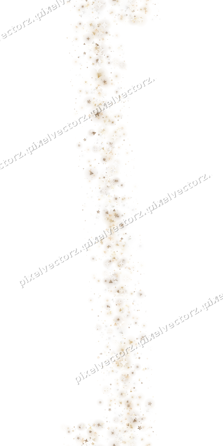 Nahtloses Glitzerband aus Sternen und Blüten auf transparentem Grund
