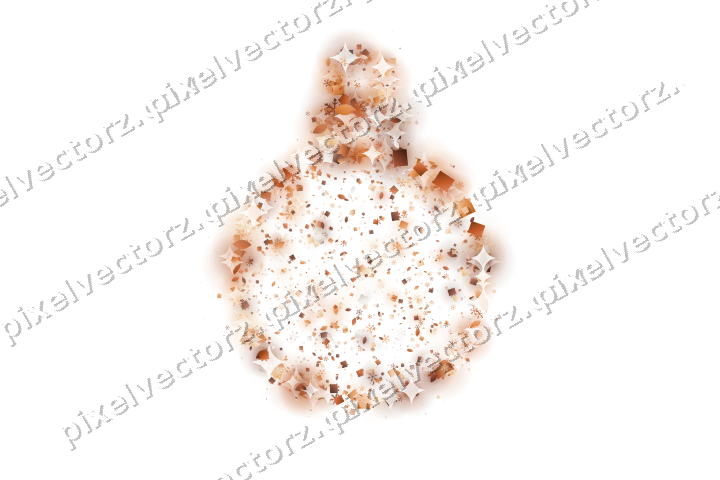 Seamless glitter bauble on a transparent background