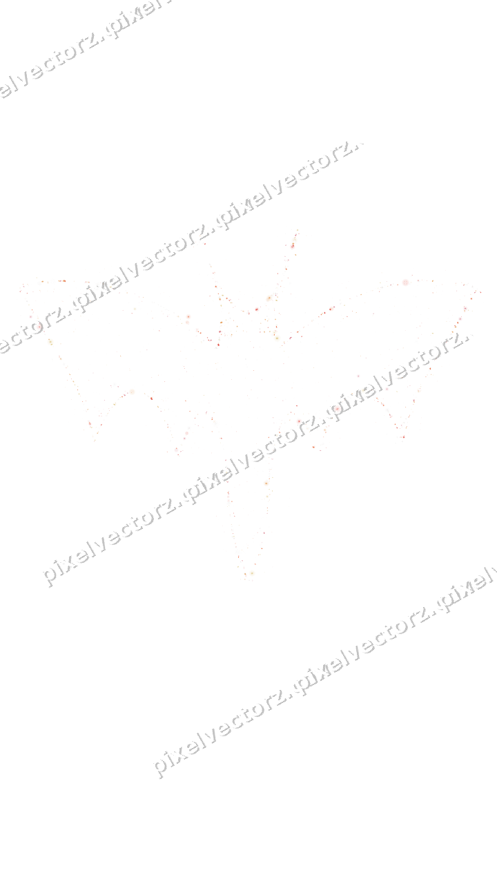Seamless glitter bat in red and orange on a transparent background