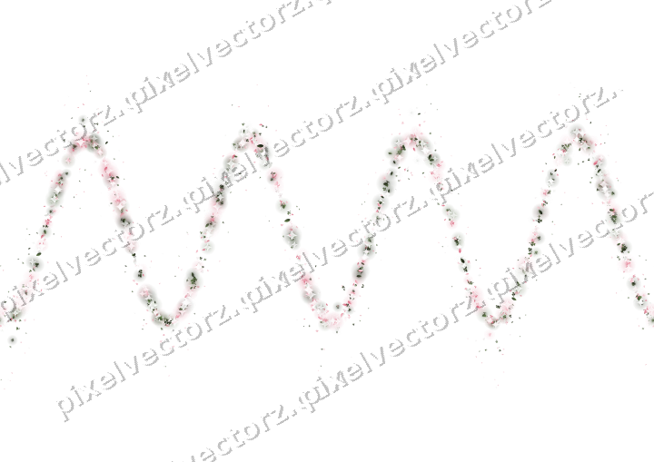 Seamless glitter wave in pink on a transparent background