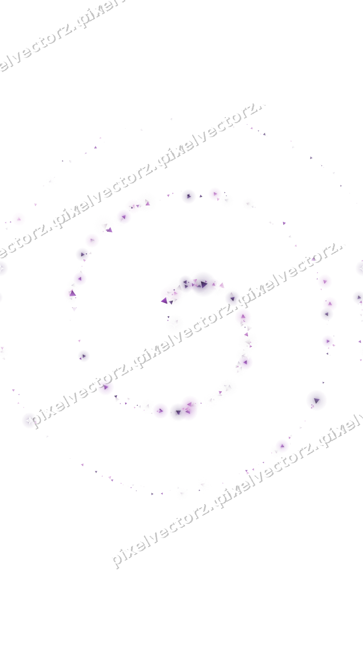 Nahtlose Glitzerspirale aus Dreiecken auf transparentem Grund