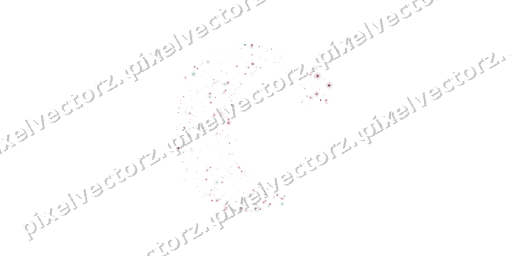 Seamless glitter crescent moon on a transparent background
