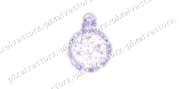 Seamless glitter bauble in purple and blue on a transparent background