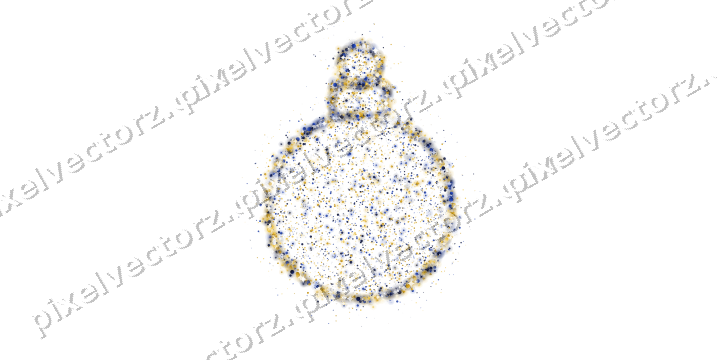 Seamless glitter bauble of stars and dots on a transparent background