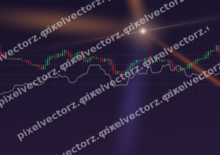 Leuchtender Neon Diagramm Hintergrund in Orange und Blau