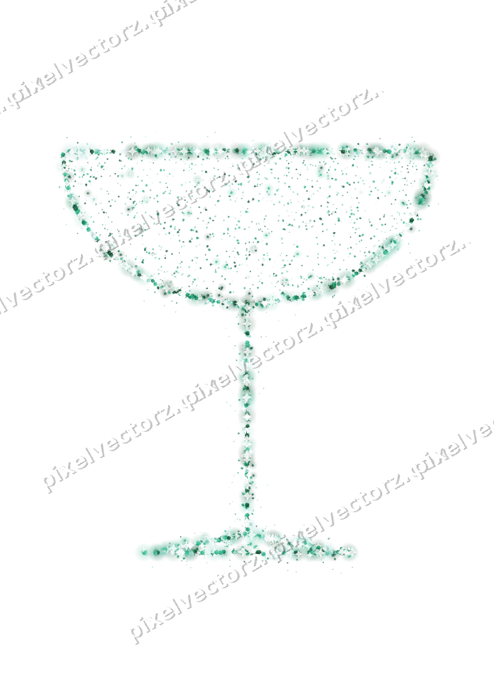 Seamless glitter champagne coupe on a transparent background