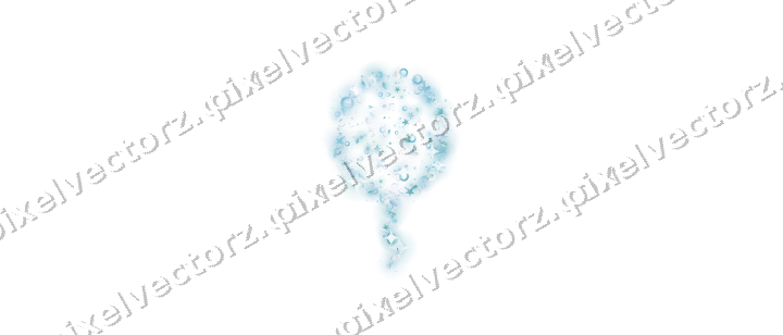 Seamless glitter balloon in cyan on a transparent background