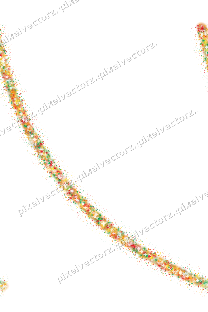 Seamless glitter arc in red and orange on a transparent background
