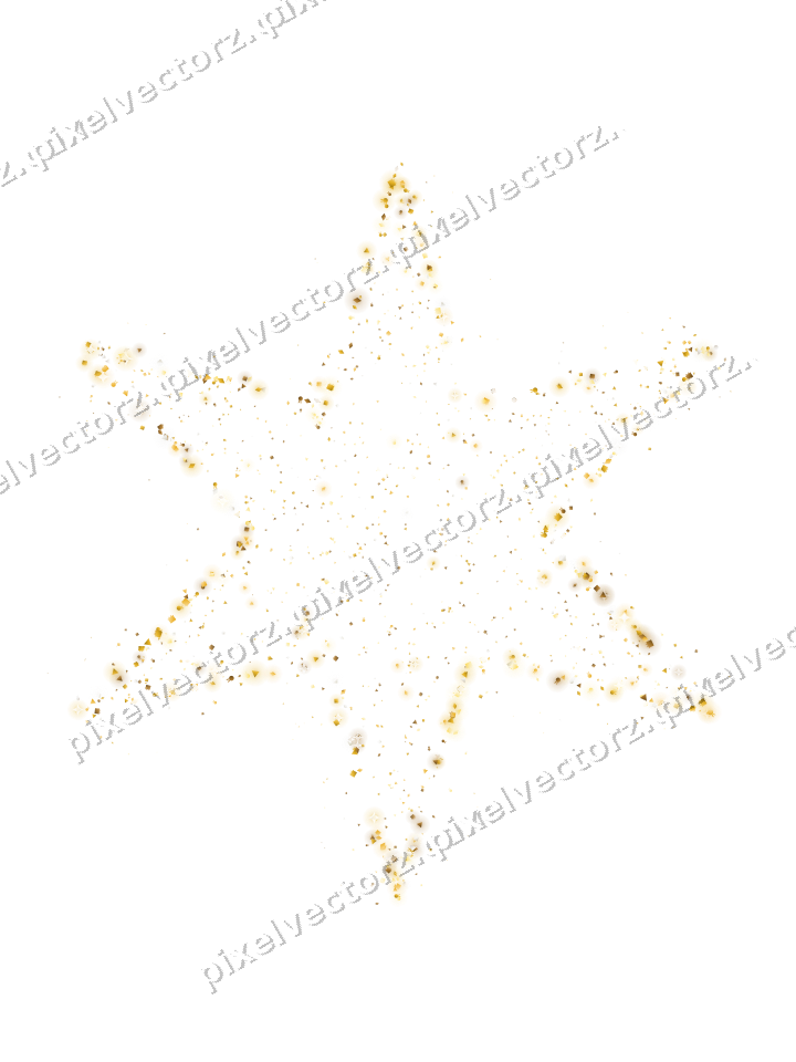 Seamless glitter star of gifts and bunnies on a transparent background