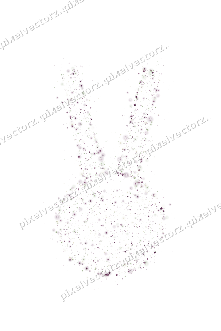 Seamless glitter easter bunny of gifts on a transparent background