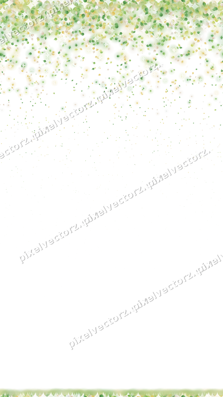Seamless falling glitter in lime on a transparent background