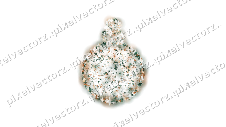 Seamless glitter bauble in dark green on a transparent background
