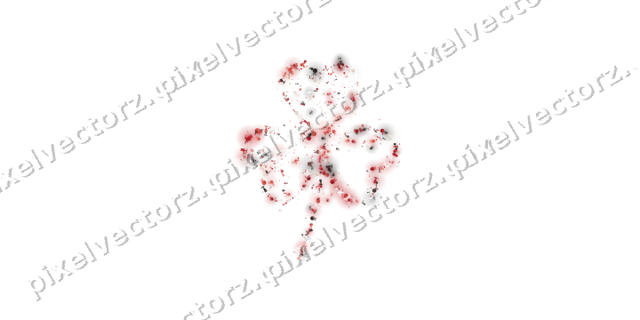 Seamless glitter shamrock in red on a transparent background