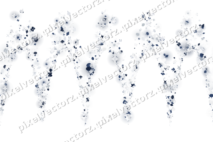 Seamless glitter garland in dark blue on a transparent background