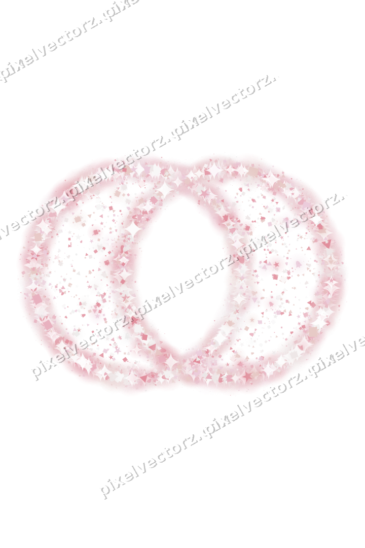 Seamless glitter wedding rings on a transparent background