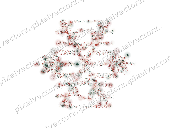 Seamless glitter snowflake in dark red on a transparent background