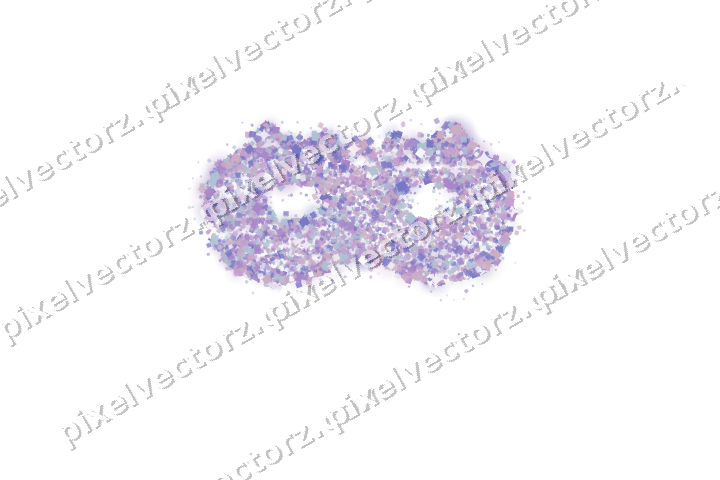 Seamless glitter carnival mask of gifts on a transparent background