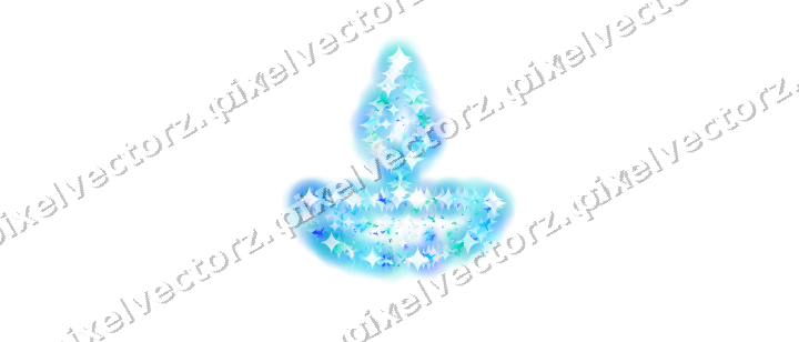 Seamless glitter diya lamp of bats in cyan on a transparent background