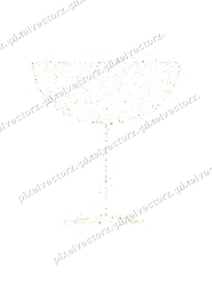 Seamless glitter champagne coupe in lime on a transparent background