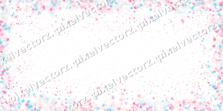 Seamless glitter vignette of clovers on a transparent background