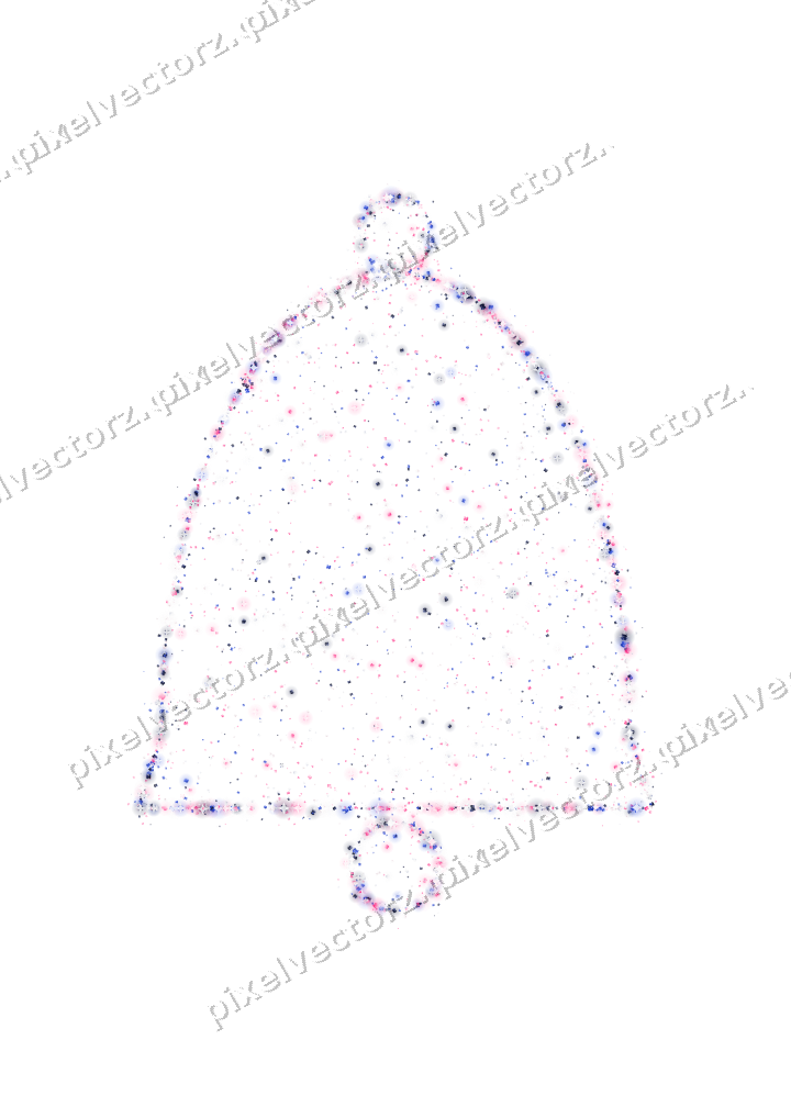 Seamless glitter bell of masks in pink on a transparent background