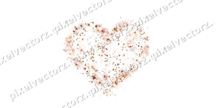 Seamless glitter heart on a transparent background