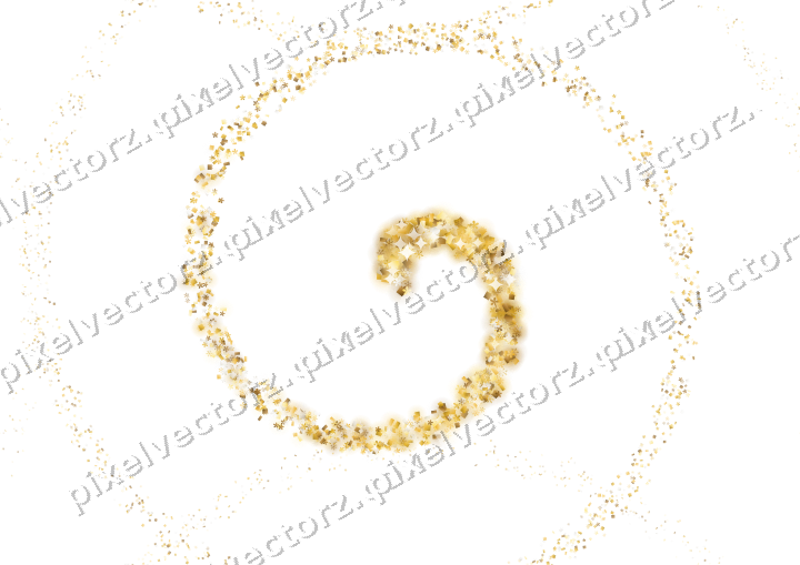 Seamless glitter spiral on a transparent background