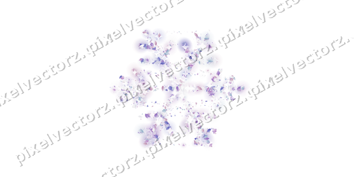 Seamless glitter snowflake in purple on a transparent background