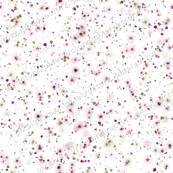 Seamless glitter scatter in dark pink on a transparent background