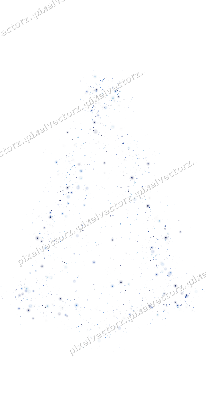 Seamless glitter christmas tree in blue on a transparent background