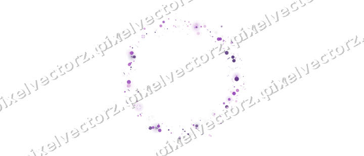 Nahtloser Glitzerkranz in Violett auf transparentem Grund