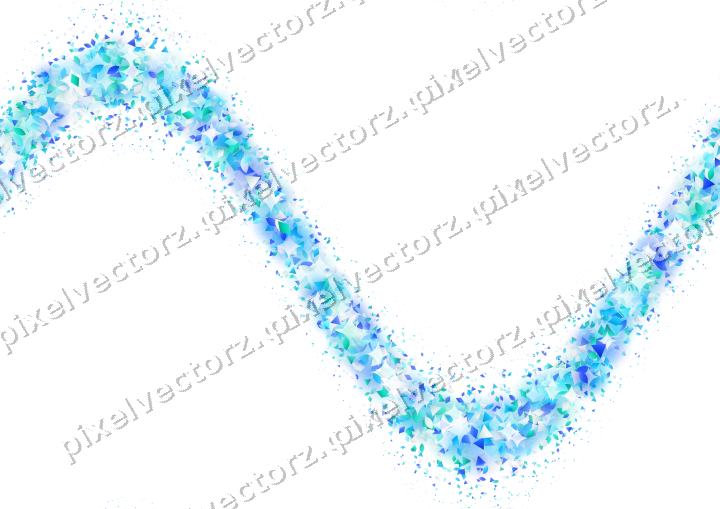 Seamless glitter wave in cyan and teal on a transparent background