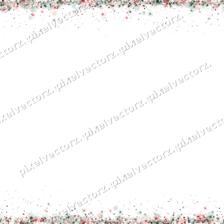 Seamless glitter border in dark green on a transparent background