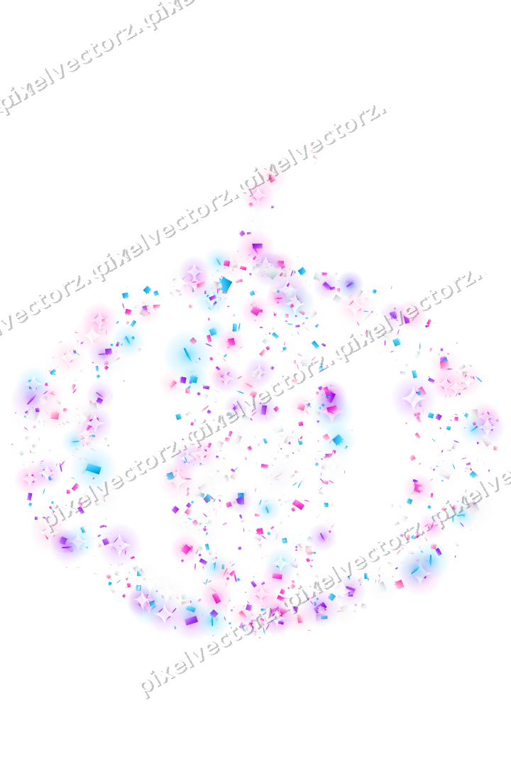Seamless glitter pumpkin in magenta on a transparent background