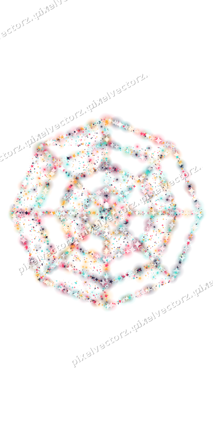 Seamless glitter spider web in pink on a transparent background