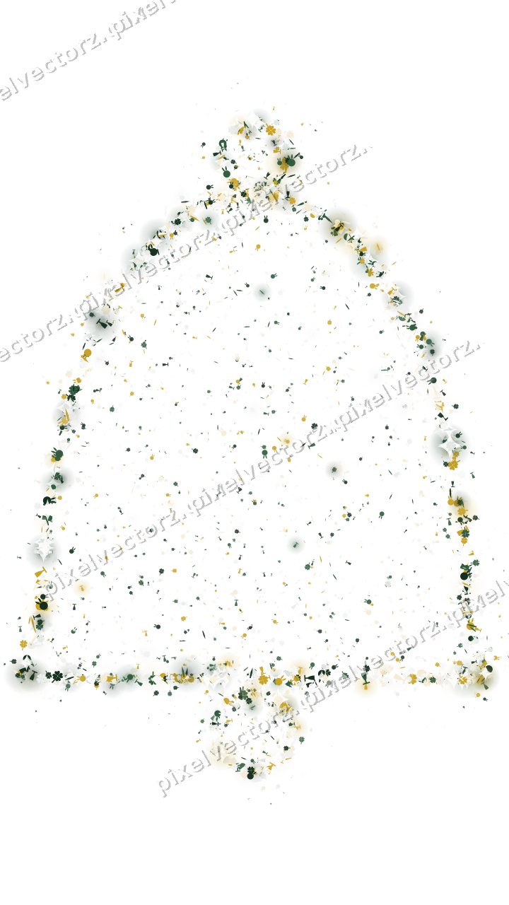 Seamless glitter bell in dark green on a transparent background