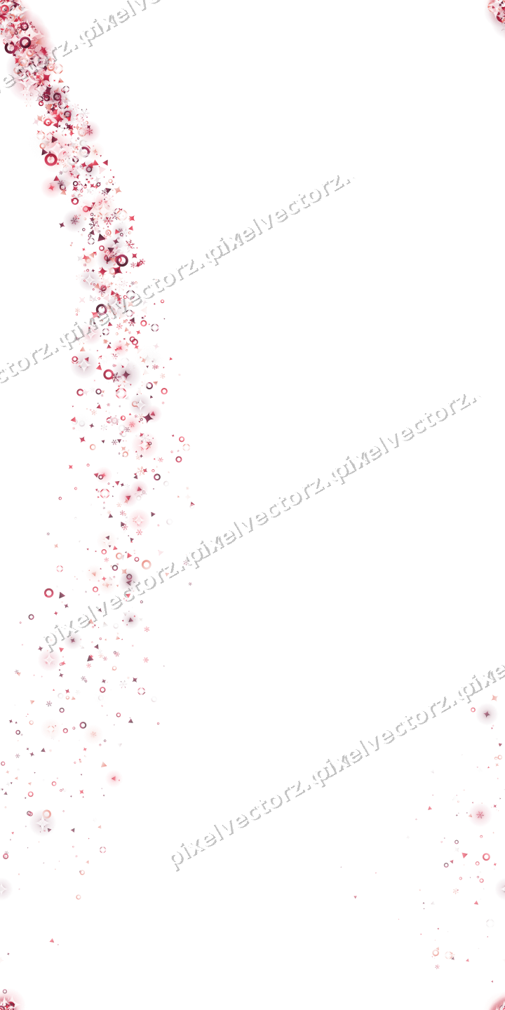 Nahtloser Sternenschweif in Rosa und Rot auf transparentem Grund