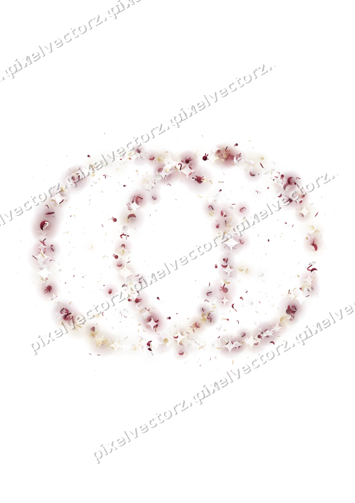 Seamless glitter wedding rings on a transparent background