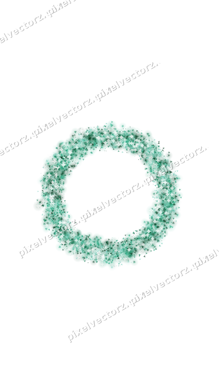 Nahtloser Glitzerkranz aus Dreiecken auf transparentem Grund