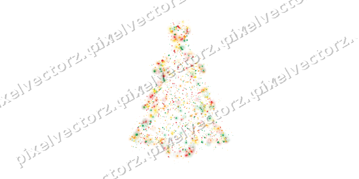 Seamless glitter christmas tree in red on a transparent background