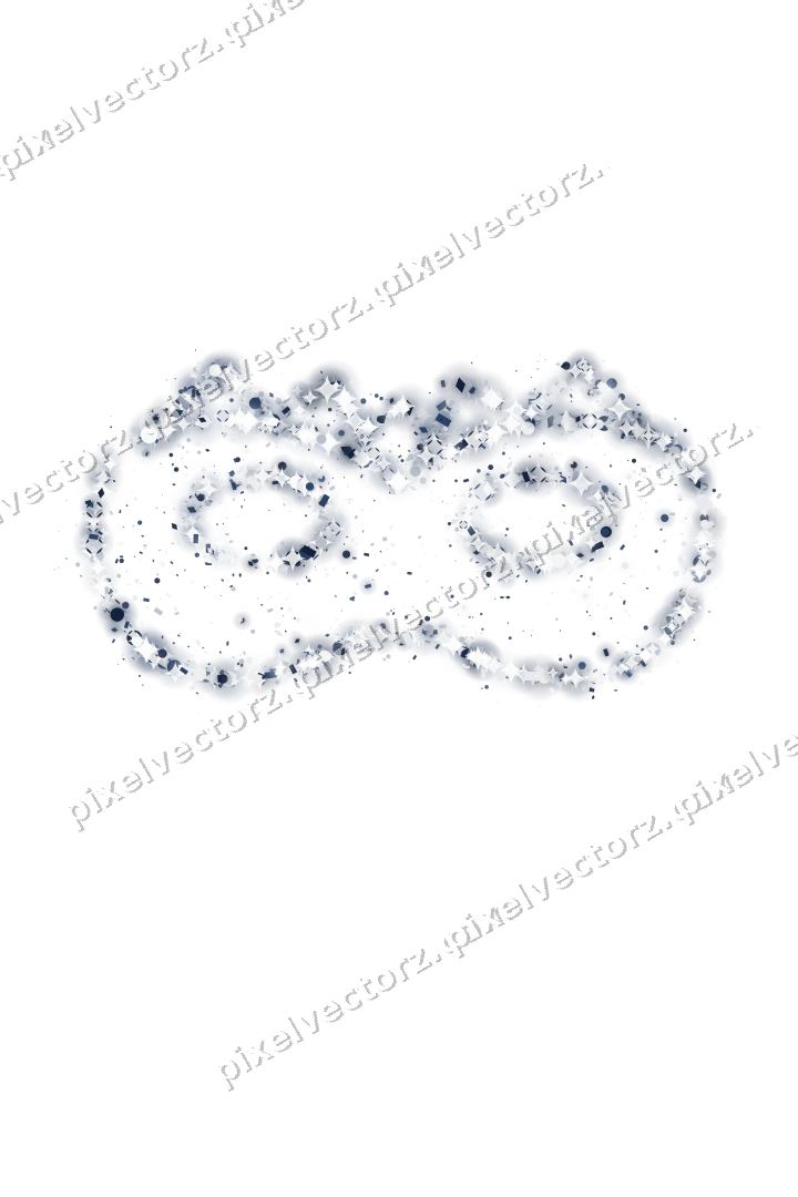 Seamless glitter carnival mask on a transparent background