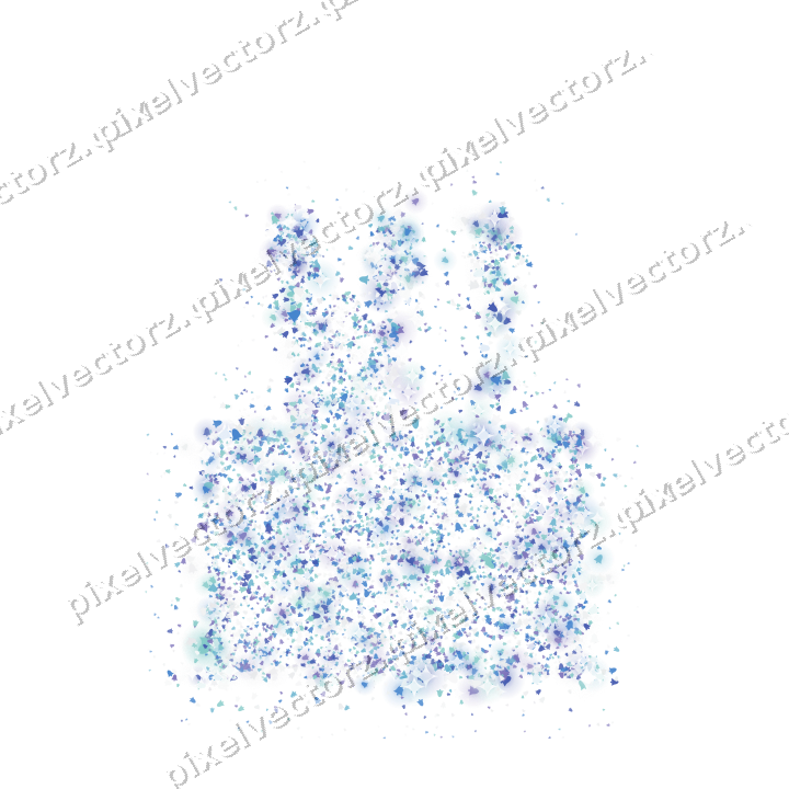Seamless glitter birthday cake of bells on a transparent background