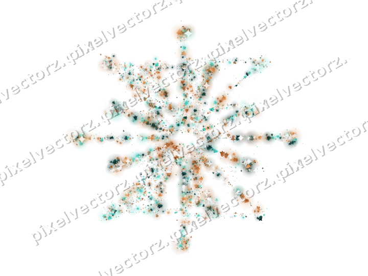 Seamless glitter firework of bells on a transparent background