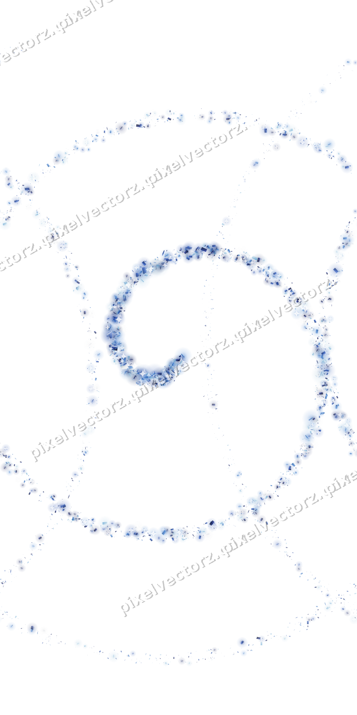 Nahtlose Glitzerspirale in Blau und Türkis auf transparentem Grund